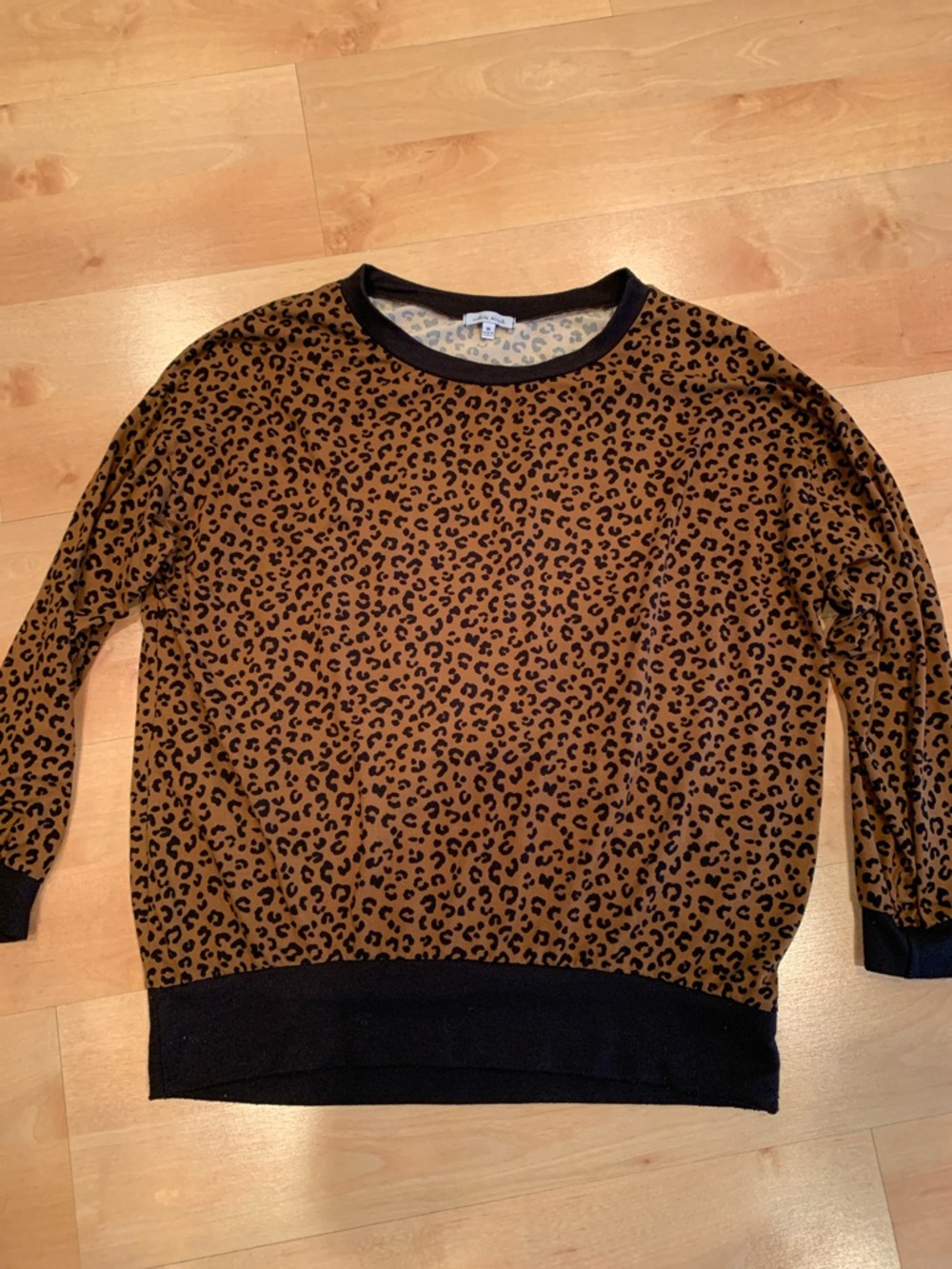 white birch Leopard Print Crewneck Sweatshirt - Brown/Black